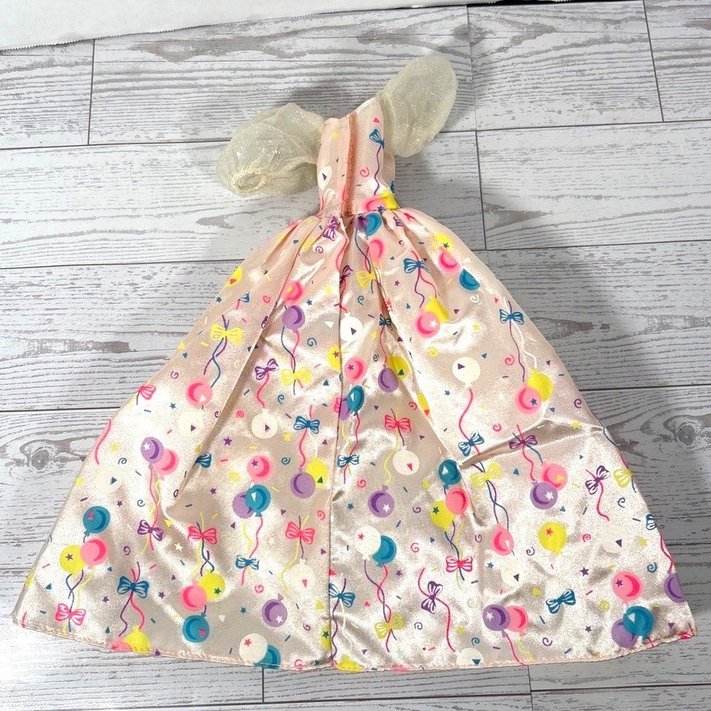 1996 Barbie VTG Happy Birthday party PUFF GOWN (DRESS ONLY) Long Pink - Picture 4 of 5